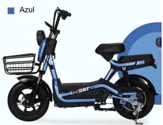 moto eléctrica azul